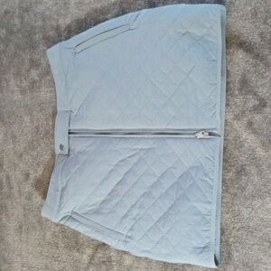 Athleta Apres Ski skirt light blue with front zip